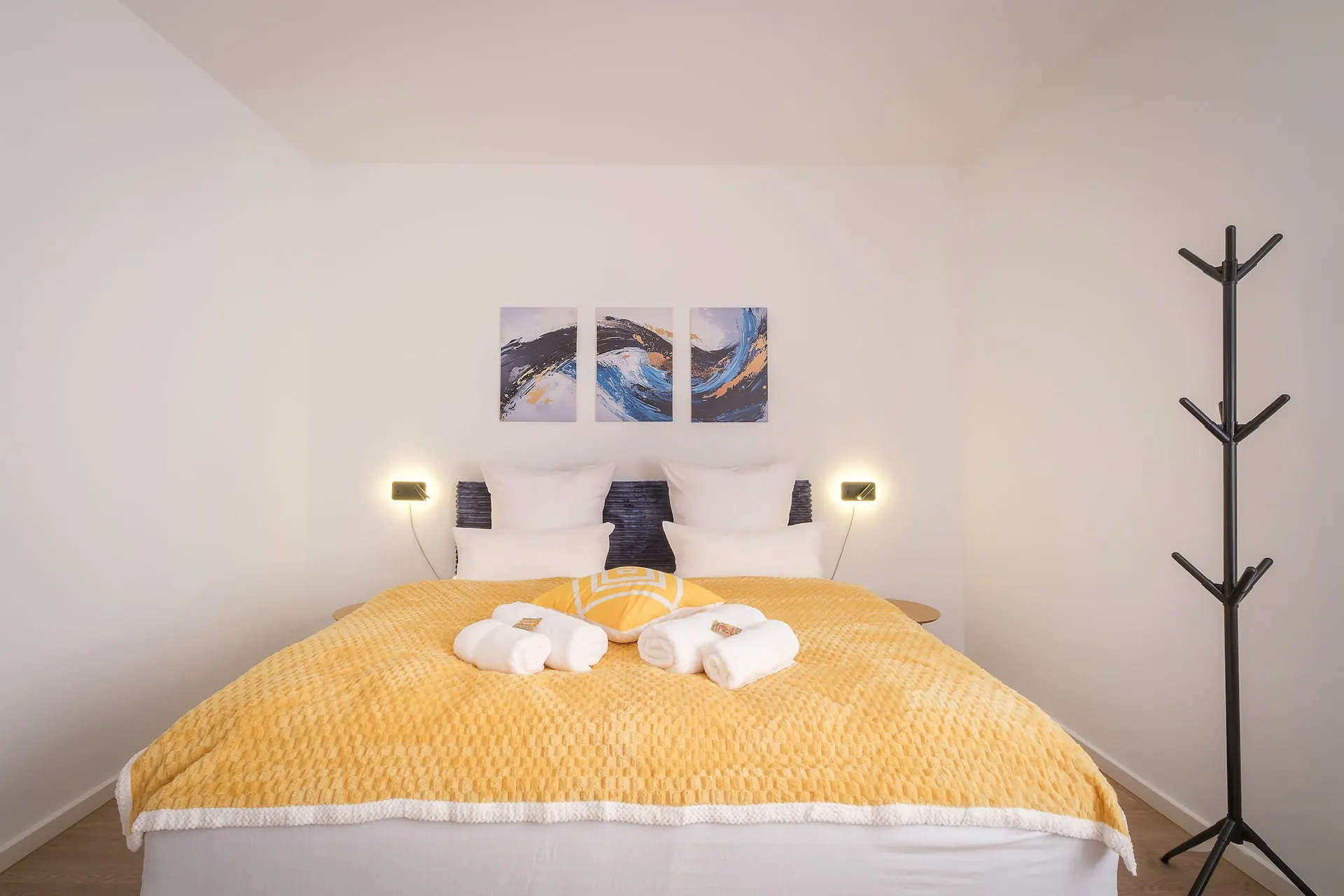 Bedroom of the group accommodation near Cologne